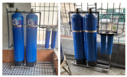 Lắp đặt hệ thống lọc nước thô van cơ ở Mai Động, Hoàng Mai, Hà Nội